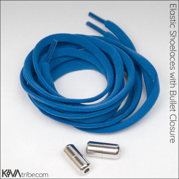 Elastic laces with bullet closure (royal blue) by Kiva Tribe