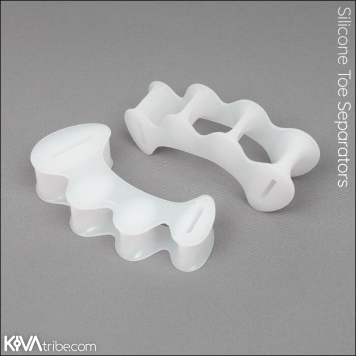 Silicone toe separators suitable for all day wear