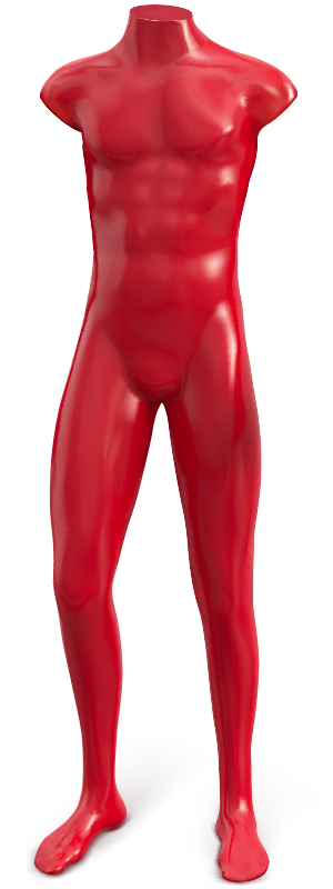 Red male mannequin